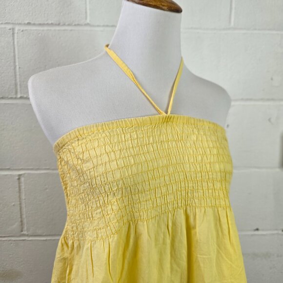y2k Butter Yellow Pastel Coquette Boho Hippie Fairy Cottage Cowgirl Lacey Top - Picture 7 of 13